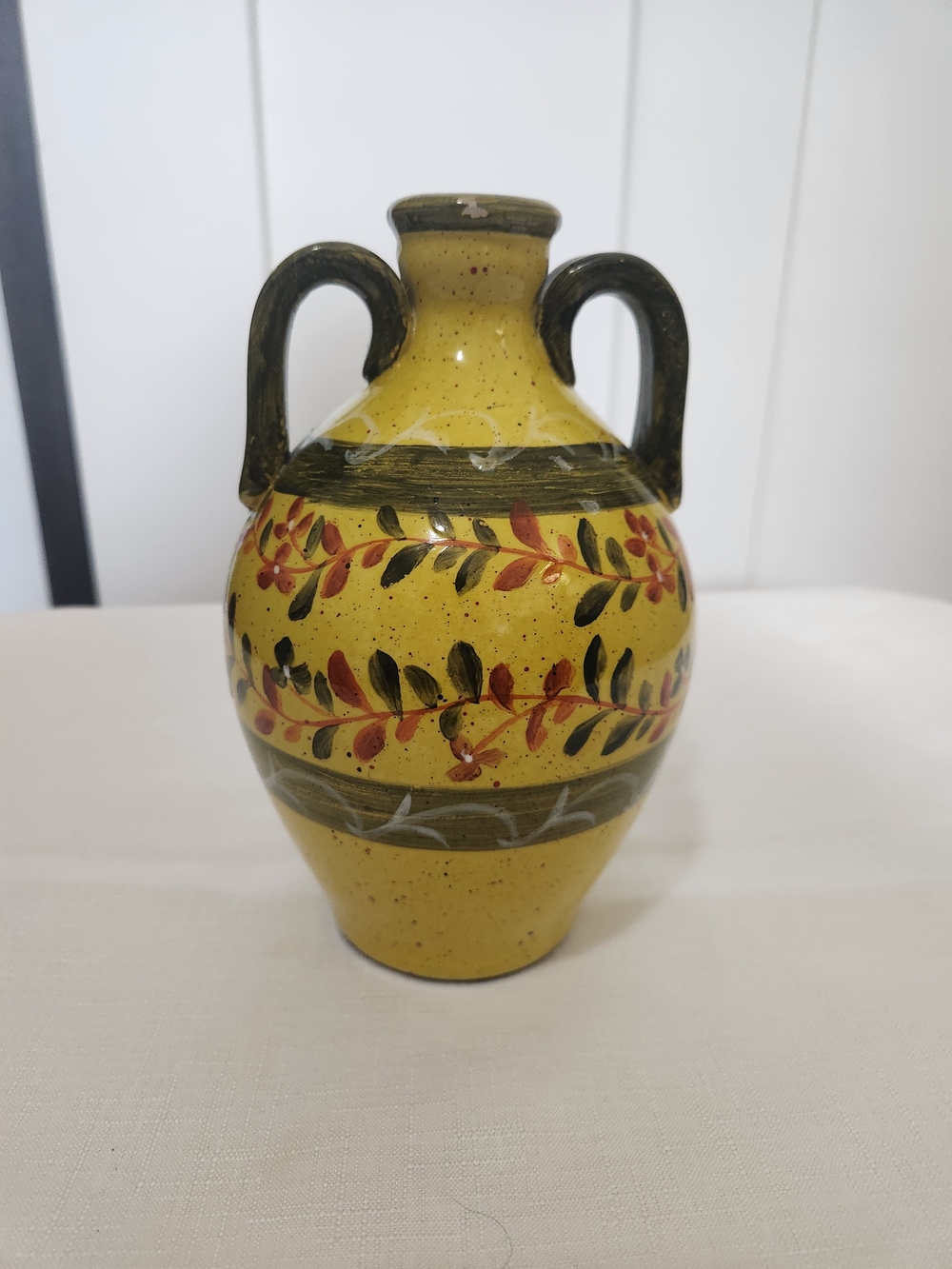 Vintage TOYO Bringier McConnell Yellow Ceramic Vase